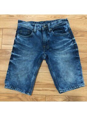 Buffalo David Bitton Driven Basic Jean Denim Shorts Men's 28 Light Wash Long EUC